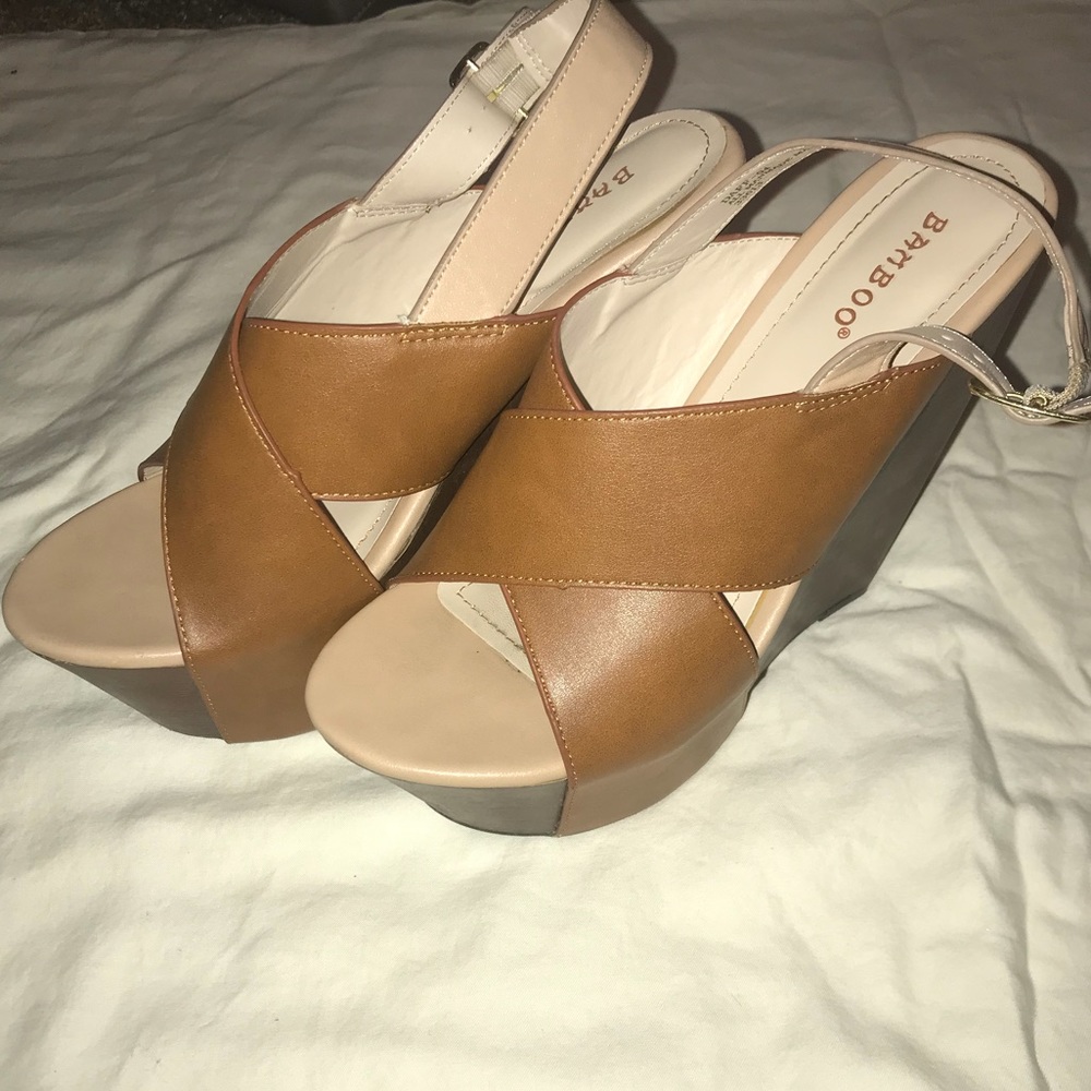 Bamboo brown wedges - Picture 5 of 7